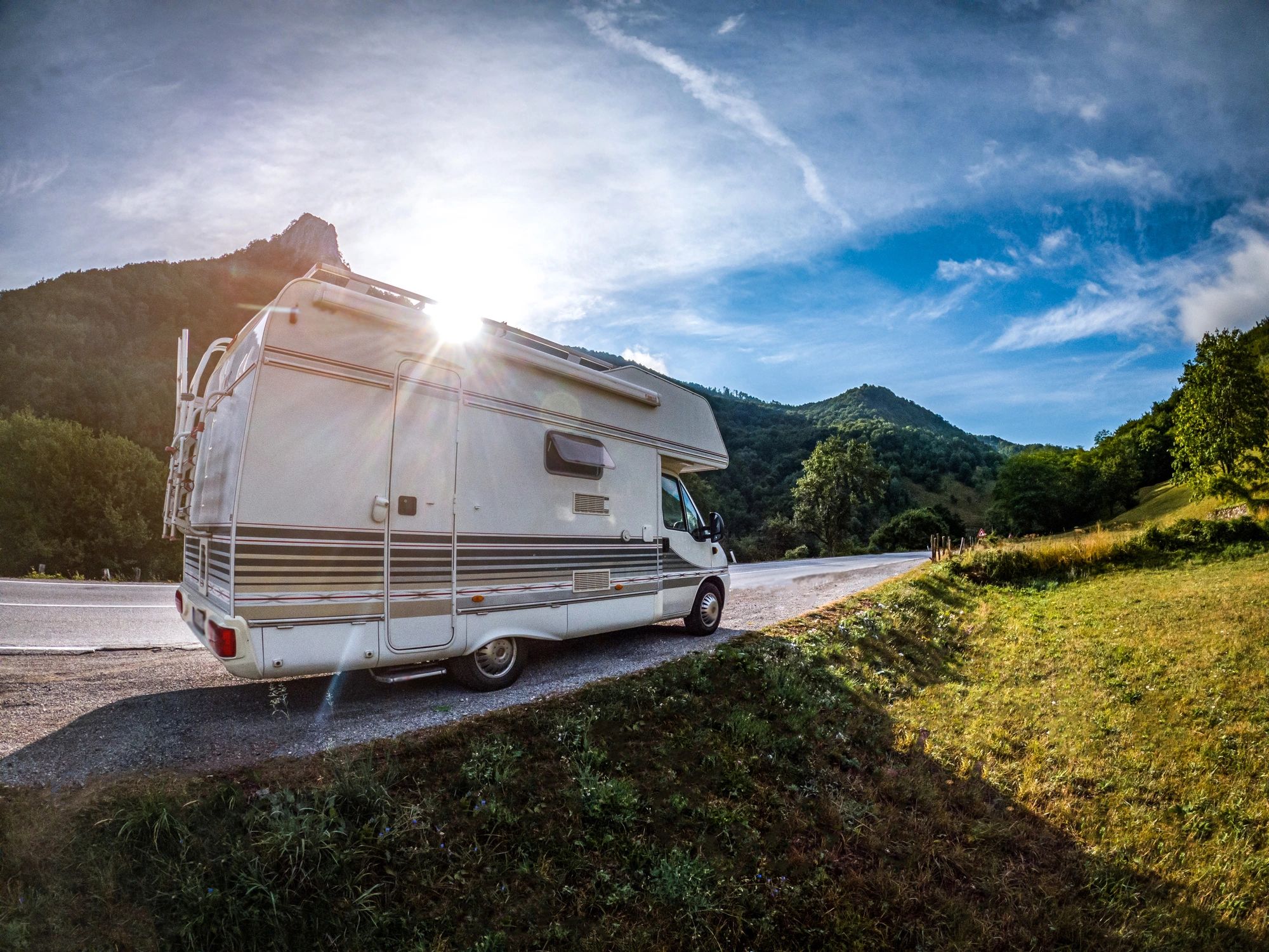 Roadside camper van showing the kind of travel-ready setup Rusty Lee USA supports